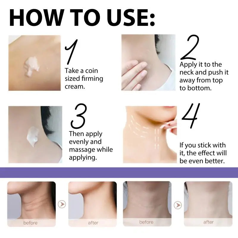 Neck Tightening Retinol Cream Deep Hydration Wrinkle Smoothing Daily Qme