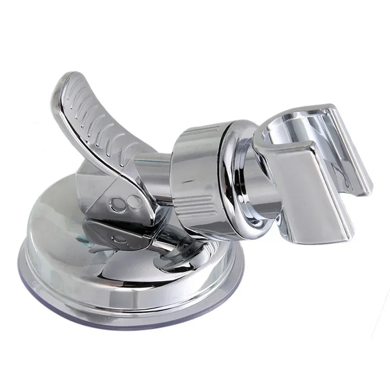 1pc 360° Adjustable Shower Head Holder with Suction Cup, Wall Mount Bracket for Bathroom, Plastic Material, Shower Organization Qme