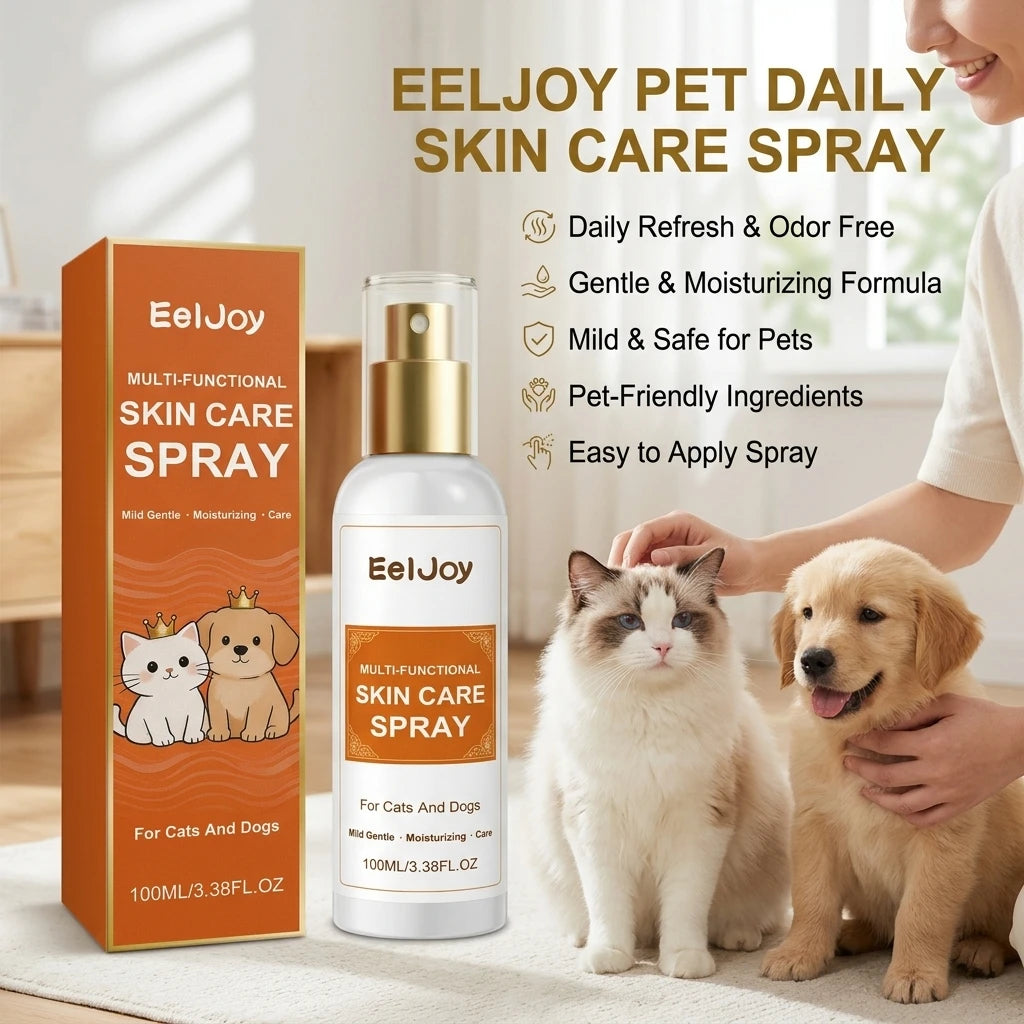 Multi-functional Pet Skin Care Spray Repair Damaged Skin Relieve Itching Smoothing Hair Moisturizing Pet Itchy Skin Relief Spray Qme