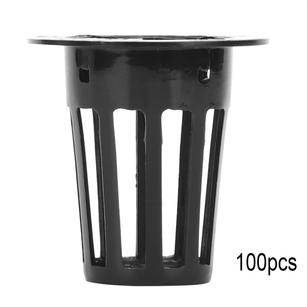 100Pcs Hydroponic Net Pots Greenhouse Mesh Plant Cups Soilless Cultivation Flower Growing Basket Nursery Planting Containers Qme 100PCS
