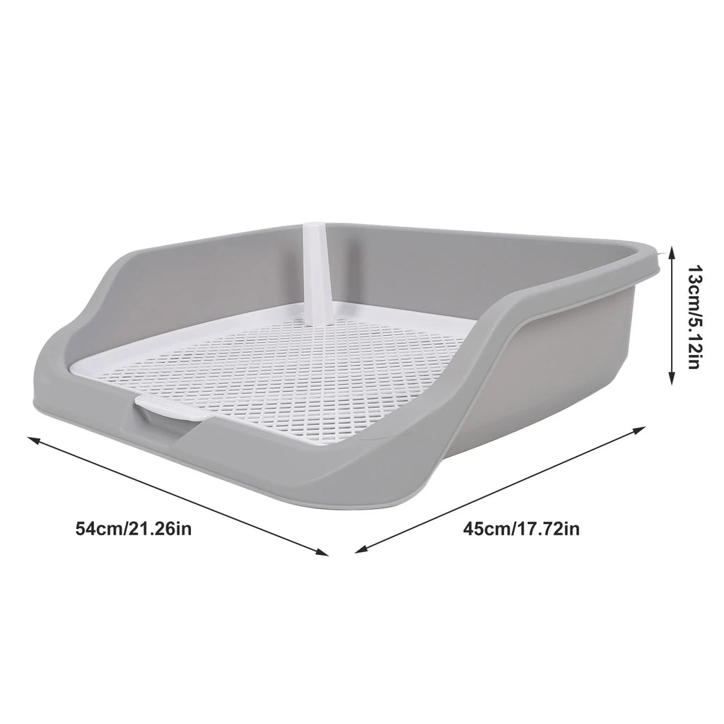 Dog Training Toilet Dog Potty Tray Portable Multifunctional Pet Mesh Puppy Training Pad Holder with Splash Wall for Small Animal Qme
