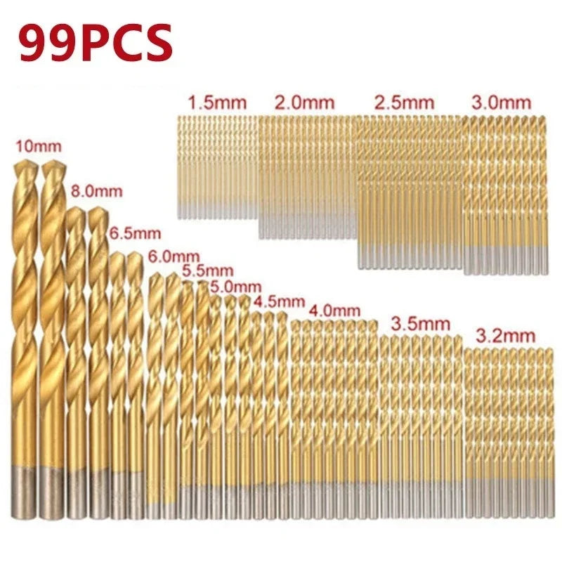 Speed Steel Metric Drill Bit Sets Hardened Metal Stainless Cast Iron Qme A
