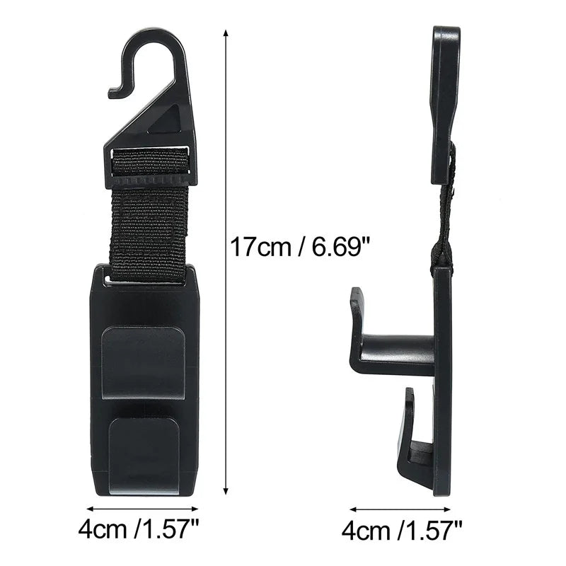 Car Back Seat Hooks Necessities Purse Holder Adjustable Qme