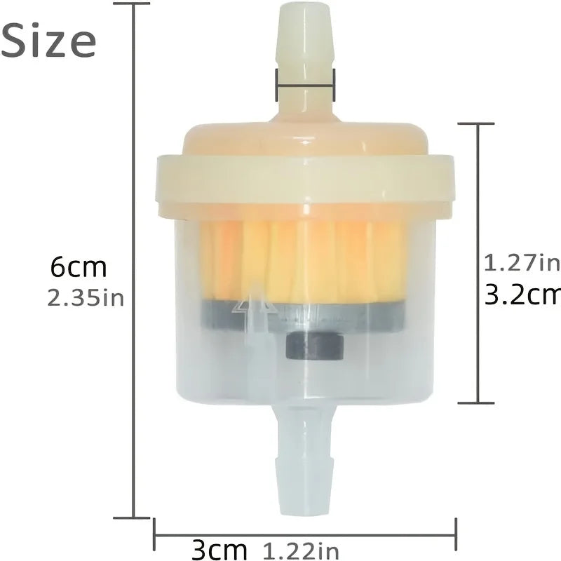 Universal 10 unids/set 6mm manguera motocicleta gasolina combustible filtro de aceite para Scooter motocicleta ciclomotor Scoote Qme