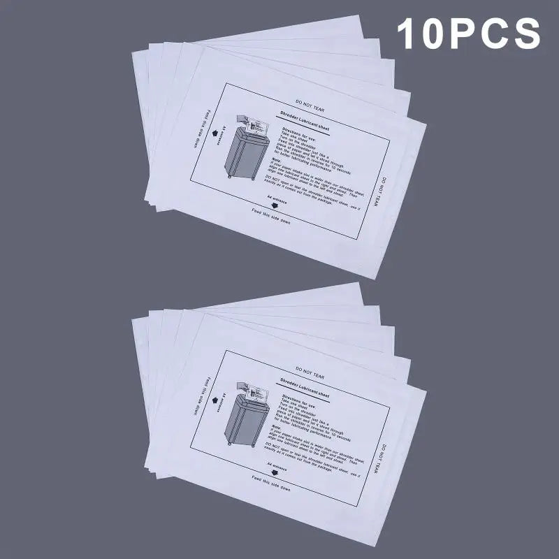 5 Lubrication Sheets Shredder Paper Filled Oil User-friendly Portable Qme 10PCS