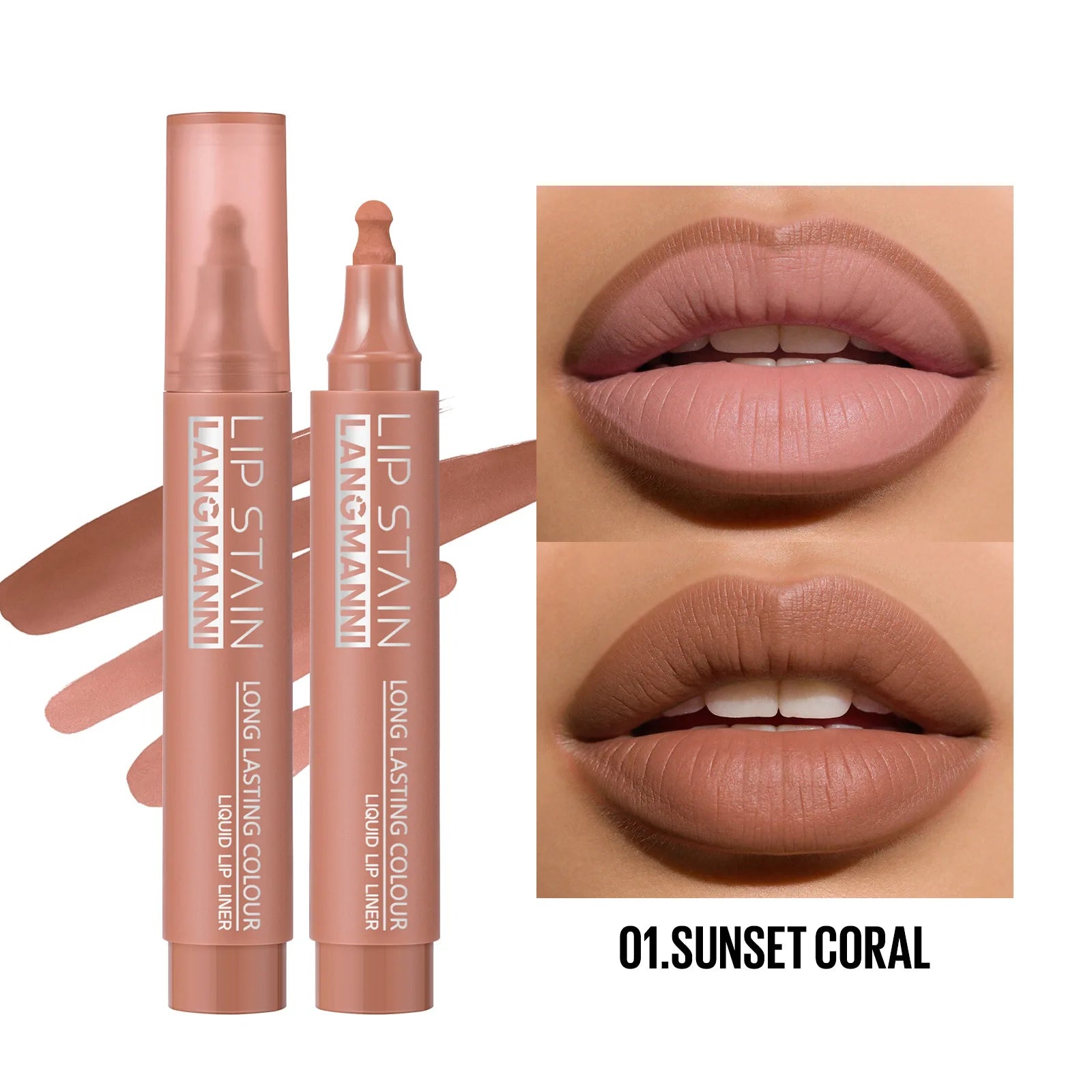 Lip Stain Liquid Liner Marker Pen Long Lasting Waterproof Matte Tint Qme 01