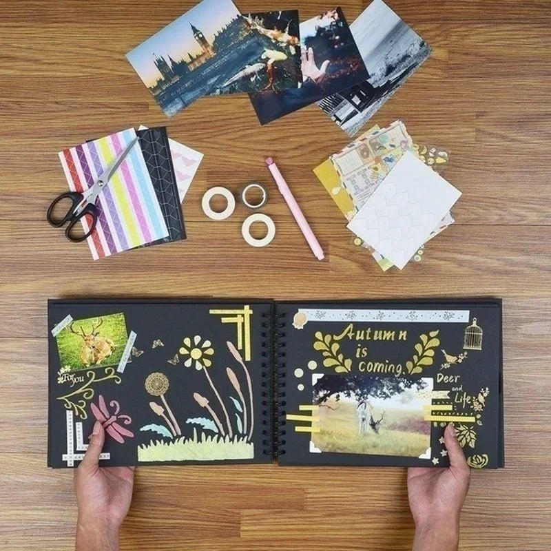 DIY Handmade Craft Creative Photo Album Scrapbook Picture Album 1 Piece Photo Album Scrapbook Paper Wedding Anniversary Gift Qme