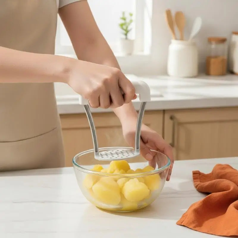 Durable Manual Potato Masher Heavy Duty Non-slip Grip Vegetable Ricer Qme