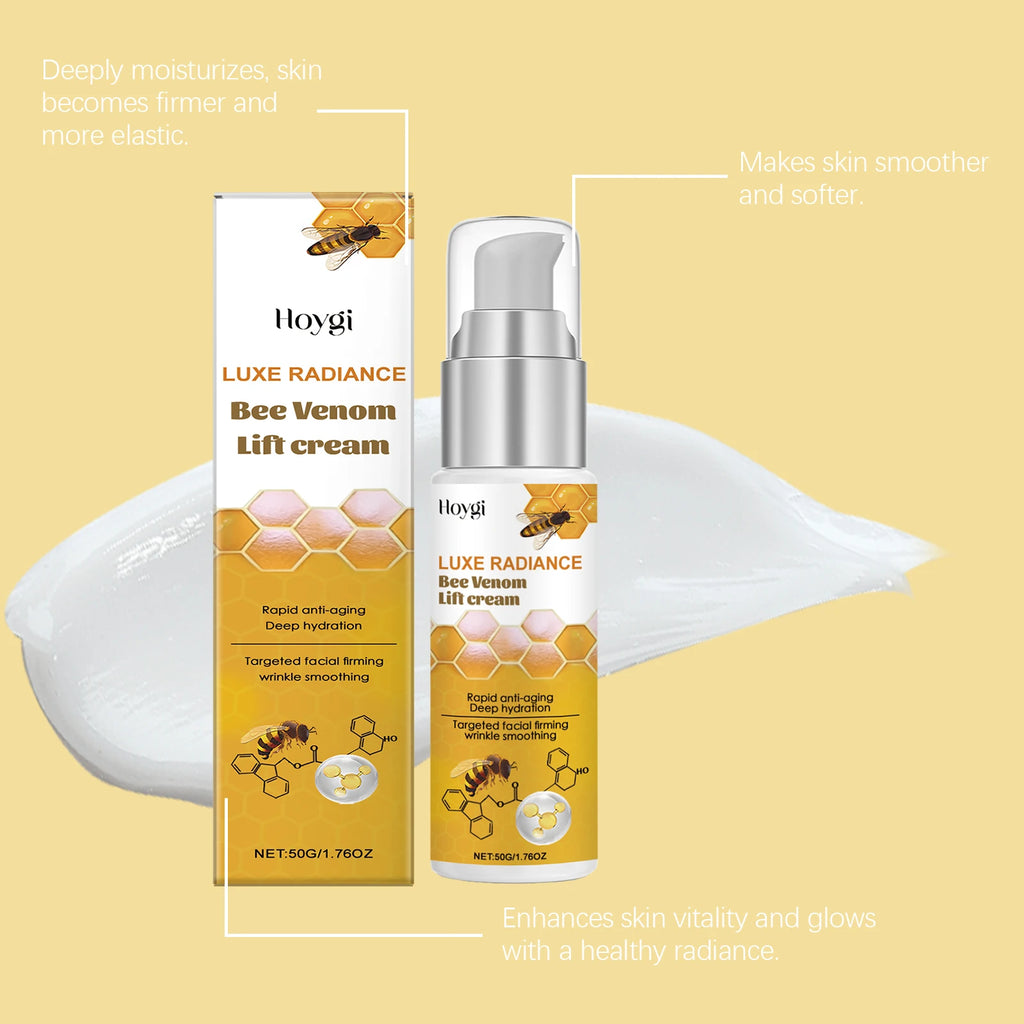 Bee Venom Face Cream Firming & Moisturizing Anti-Wrinkle Day Night Cream Tightening Nourishing Brightening Facial Skin Care 50ml Qme