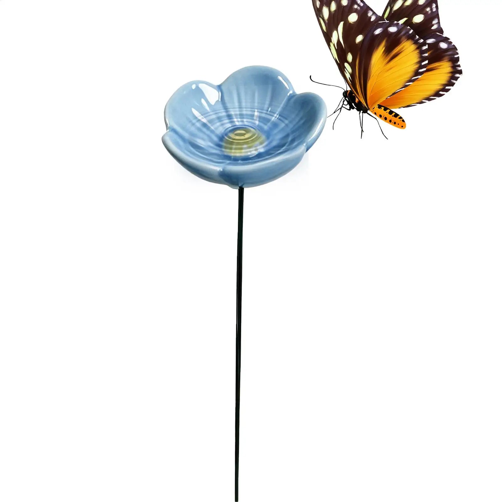 hot new Bee Feeder Decorative Ceramic Waterer Bird Water Bowl For Yard Outside Outdoor Home Patio Porch Deck Balcony Qme