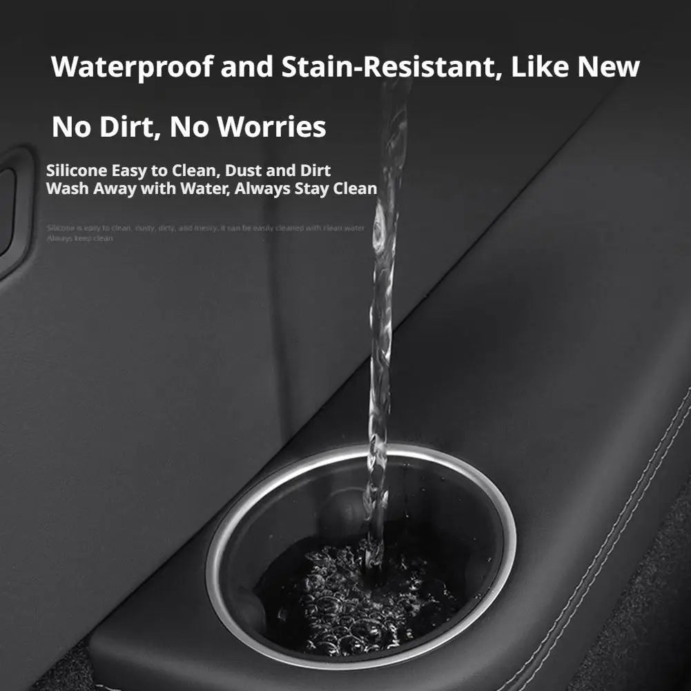 Water Cup Sleeves Tesla Model YL2026 Silicone Holder Insert Center Qme