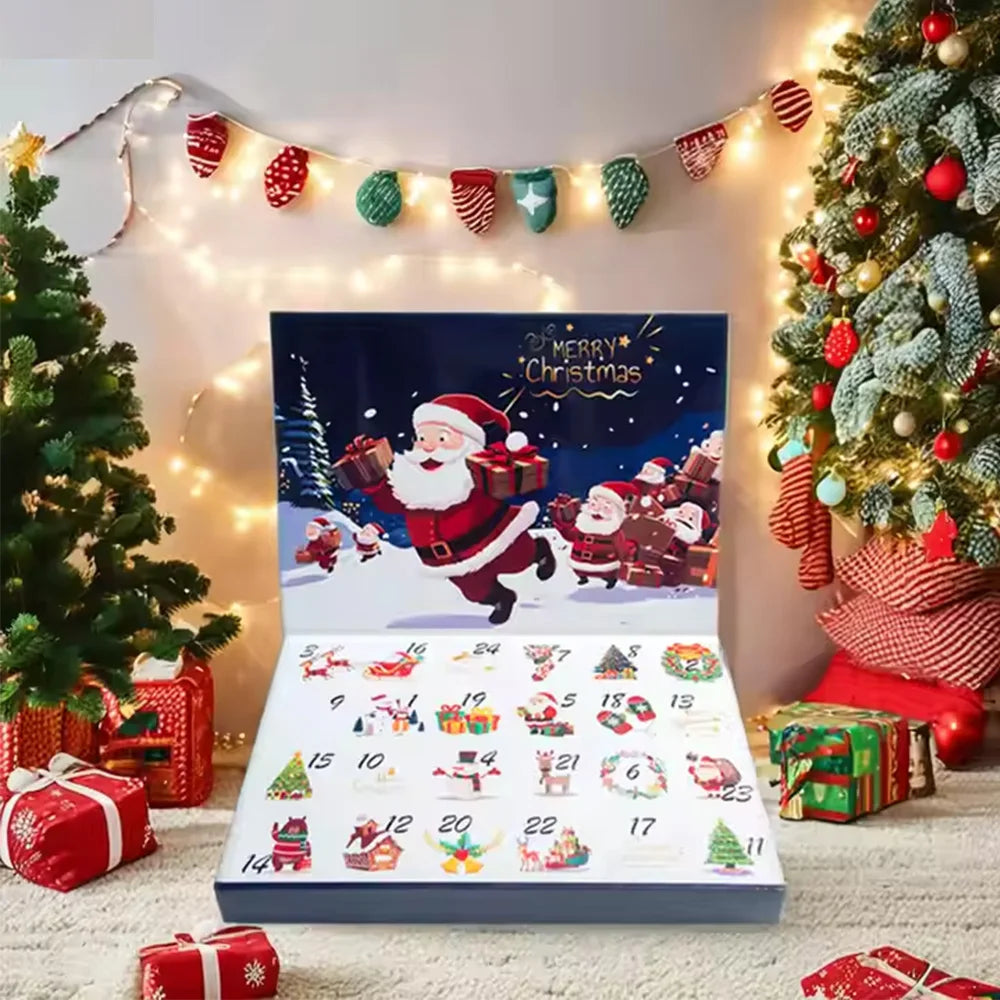2025 Christmas Countdown Advent Calendar Gift Box 24 Days Mystic Blind Box Festive Christmas Decorations Surprises for Holidays Qme