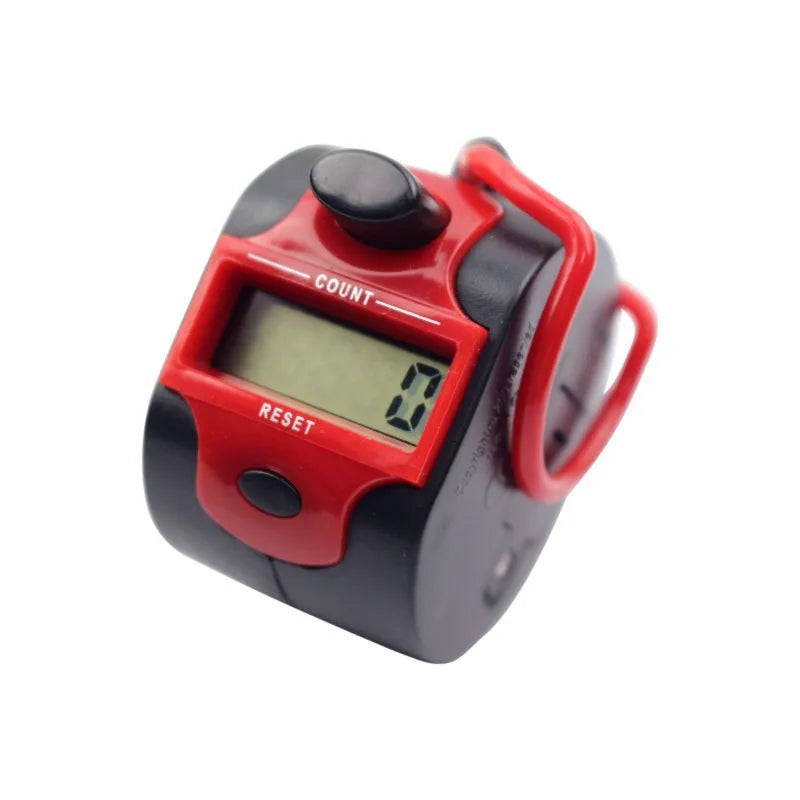Tally Counter Hand Held Knit Row Clickers 5 Digit Number Handheld Qme Red