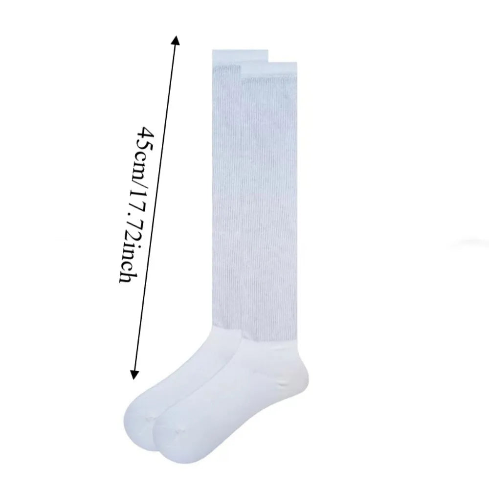 Soft Solid Color Long Stockings Mesh Thin Mid Stockings Summer Breathable Pile Up Stockings Autumn Winter Qme