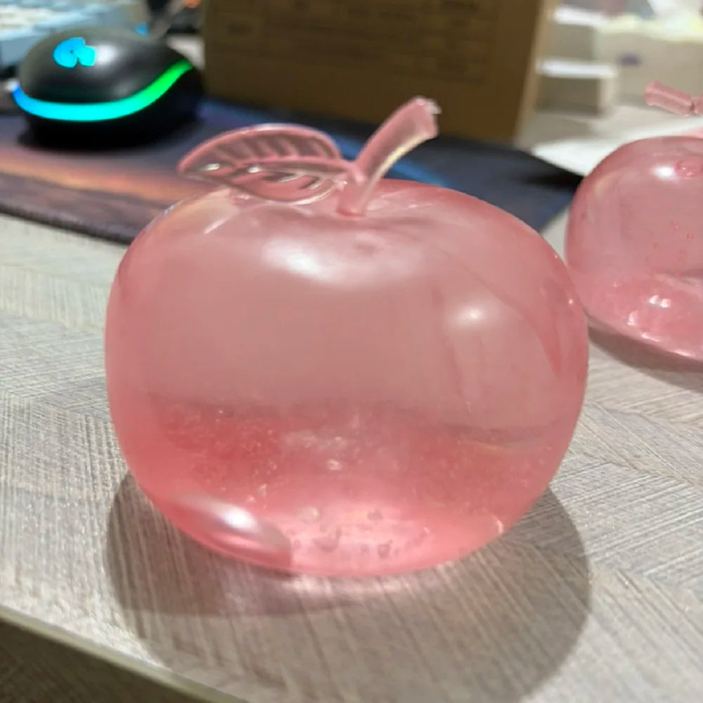 Clear Green Apple Pink Maltose Fun Toys Anti Stress Sensory Simulated Fruit Slow-rebound Fidgets Toy Party Decoration Qme