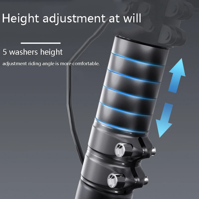 Bike Stem Fork Bicycle Handlebar Extension Riser Rise Up Adapter Qme