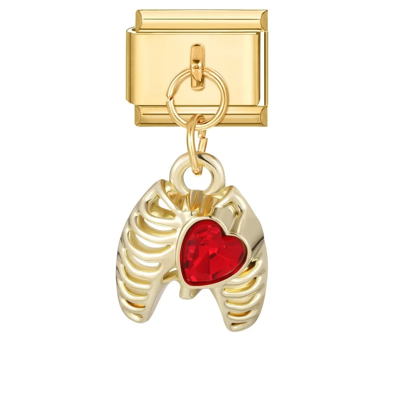 1PC Charm Cute Cartoon Pearl Dogs Horse Pendant Italian Charm Link Fit 9mm Bracelet Stainless Steel DIY Jewelry Making Wholesale Qme Style 4