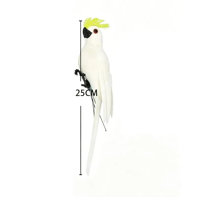 Simulation Parrot Garden Decoration Creative Lawn Figurine Ornament Animal Bird Outdoor Garden Party Prop Decoration Home Qme 35cm Light yellow