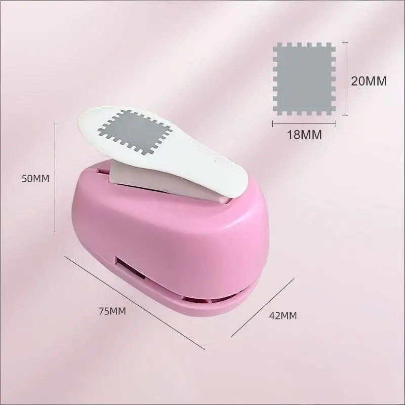 Stamp Border DIY Punch Shape Craft Puncher Embossing Machine Easy Qme Pink