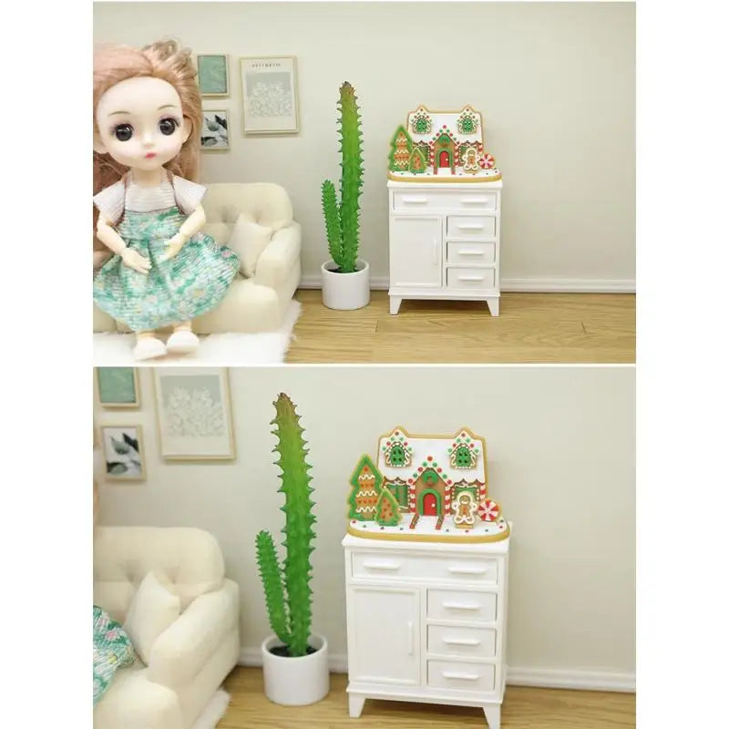 Micro Landscape Ornaments Xmas Gifts 1 12 Dollhouse Christmas Decor Qme
