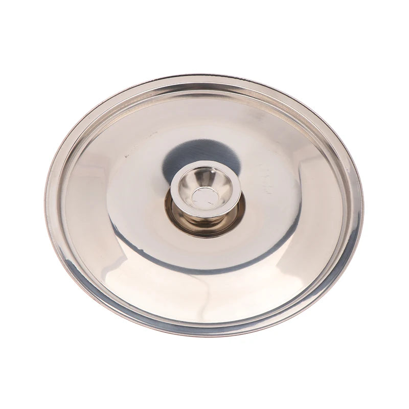 10-26cm Round Pot Lid Thicken Stainless Steel Saucepan Cover Replacement Universal Kitchen Food Lid Kitchen Supplies Qme 24cm