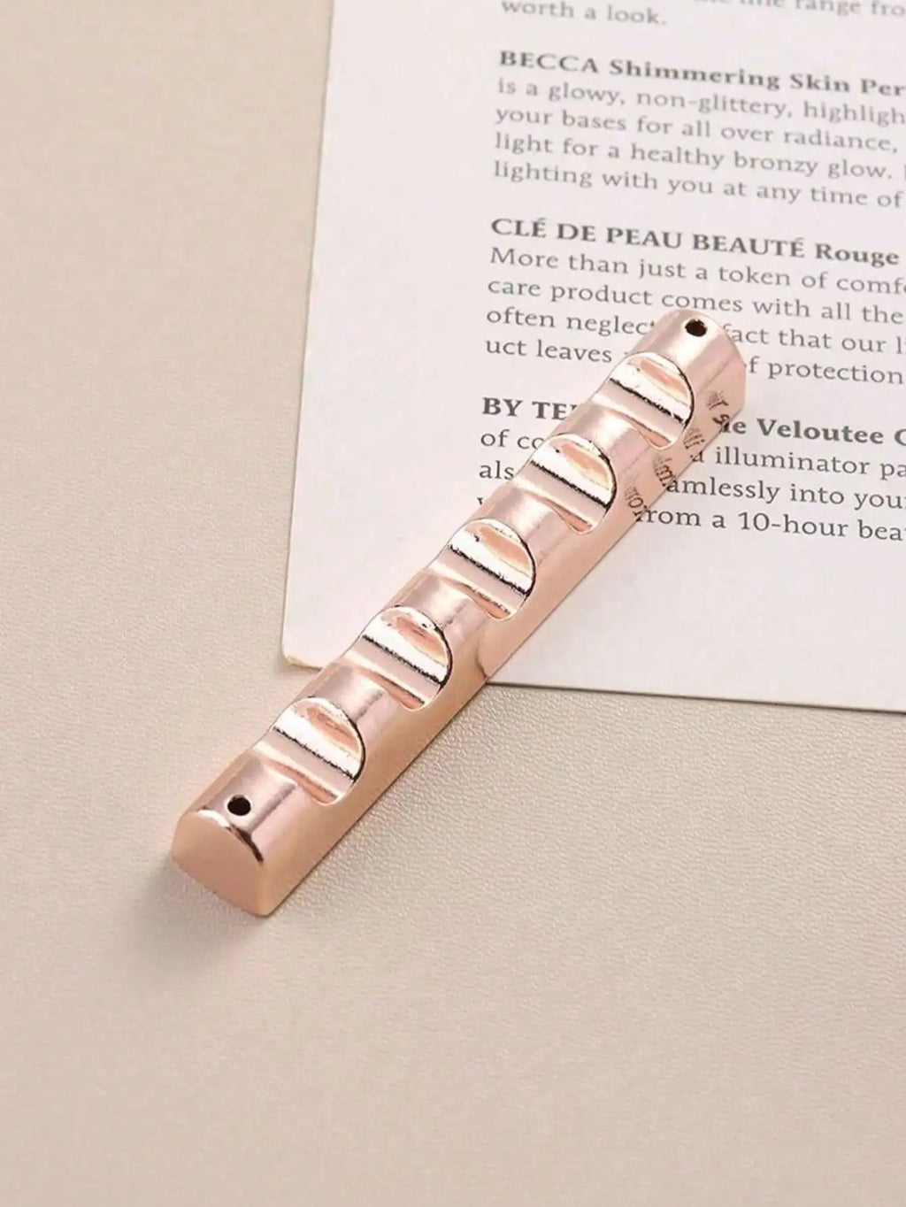Metal Nail Art Pen Holder Gold Silver Champagne 5-Slot Display Stand Qme pink