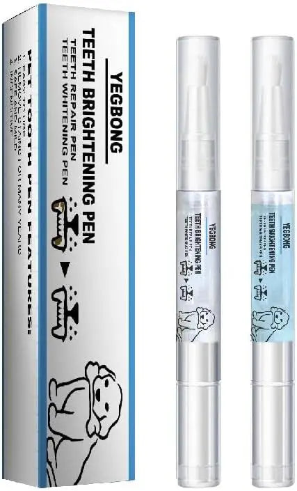 2 pet toothbrush pens, pet teeth cleaning pens, pet teeth care fresh breath cat/dog teeth whitening pens Qme Clear