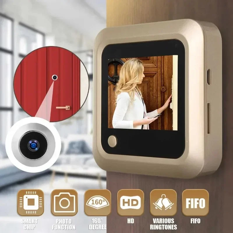 Smart Cat Eye Home Visual Electronic Doorbell Detection And Monitoring Wireless Low Power Infrared Night Vision Camera Qme
