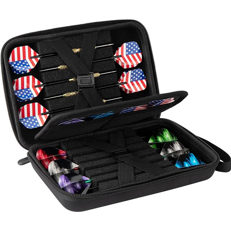 Dart Case Holder Bag Steel Soft Tip Darts Storage Organizer Holds 12 Qme