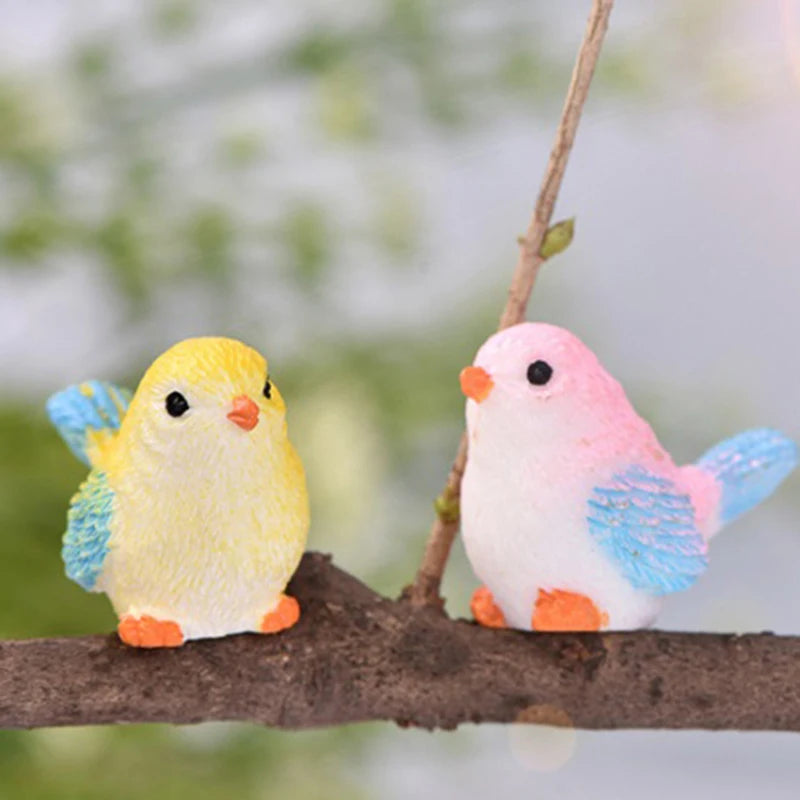 Cute Cartoon Colorful Fly Bird Sparrow Small Statue Figurine Ornament Qme onesie