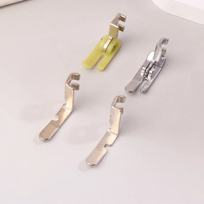 Sewing Machine Zipper Presser Foot Iron Plastic Left Right Hole Qme