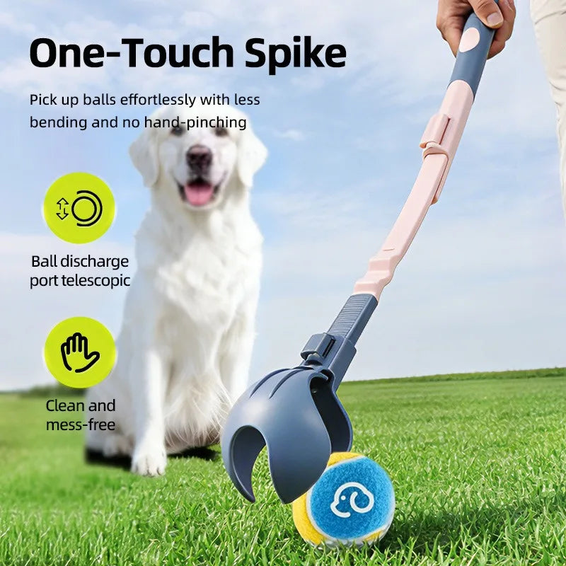 Portable Dog Ball Launcher Adjustable Telescopic Pole Throw Tennis Qme