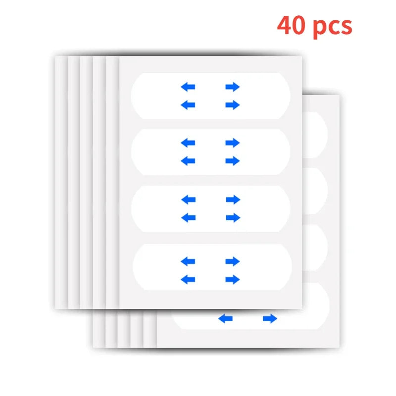 40- V-shape Face Lifting Tape Invisible Transparent Thin Adhesive Qme 40 pcs stickers