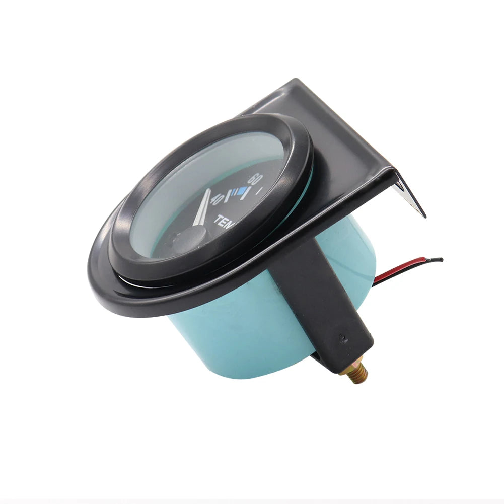 52mm Car Water Temperature Gauge 40-120 Celsius Water Tank Level Indicator LED White Light Car Temp Meter with Water Temp Sensor Qme