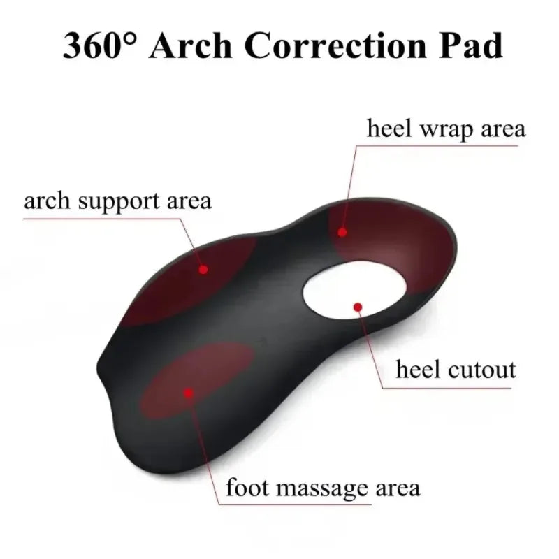 1 Pair Unisex Arch Support Shoe Inserts Orthotic Insoles Flat Feet Qme