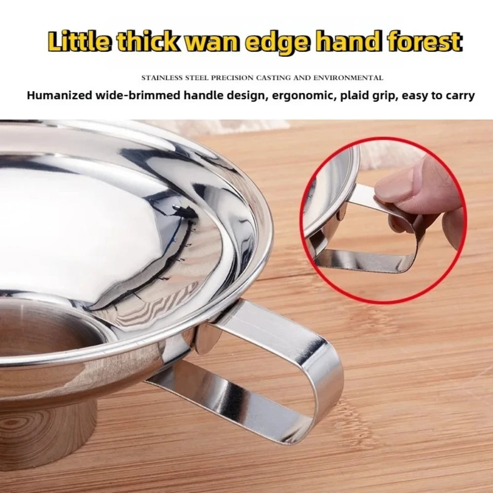 Durable Stainless Steel Kitchen Funnel Large Wide Mouth Design for Home Canning Jam Oil Liquid Pouring Daily Kitchen Use Qme