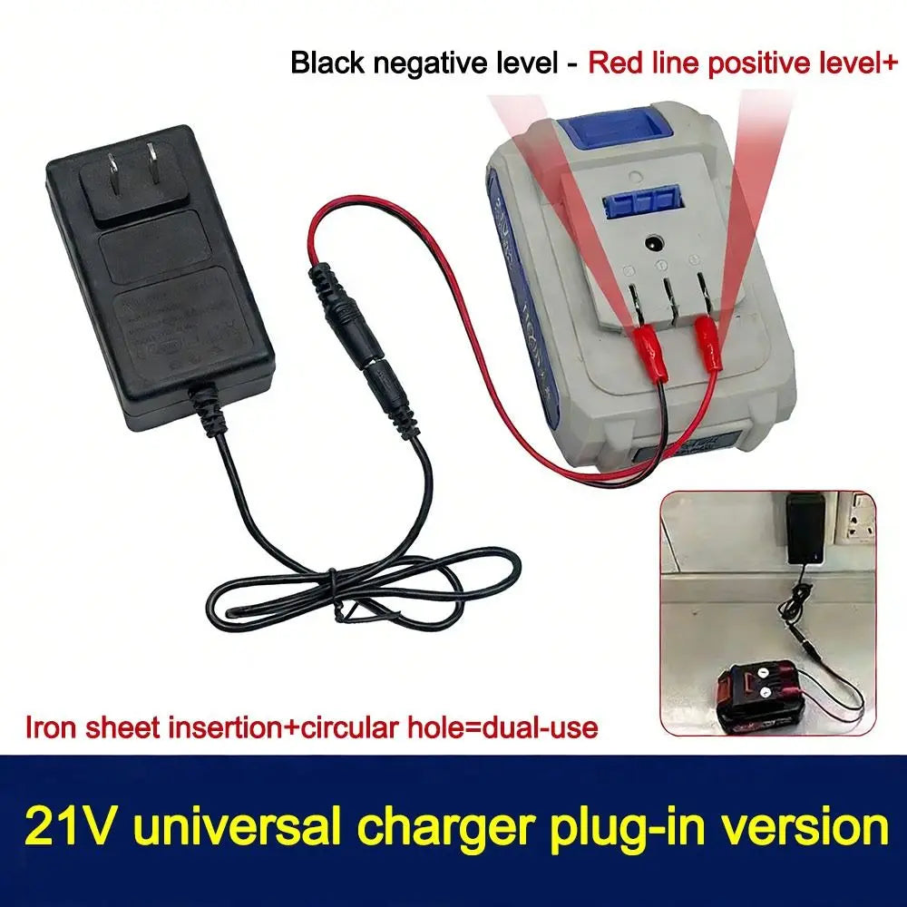 Dual Head Safe Lithium Charger 18V 21V 24V Overload Protection Qme A2