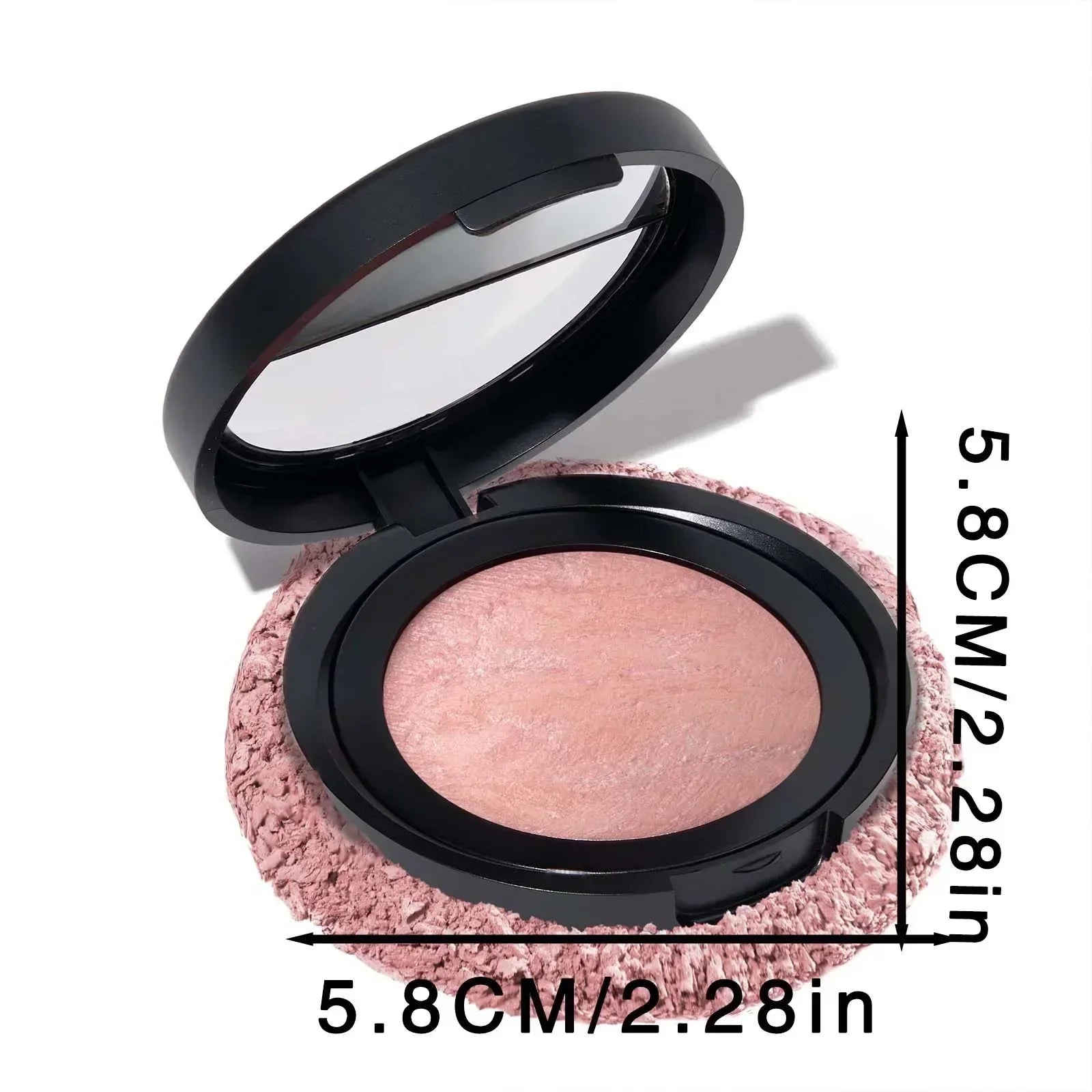 Korean Single Color Shimmer Pearl Blush Powder Natural Face Sculpting Valentine's Day Gift Set Makeup Baking Glow for Women Qme