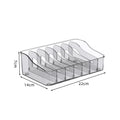 Large Capacity Spice Rack Transparent Divided Cosmetic Food Storage Qme White