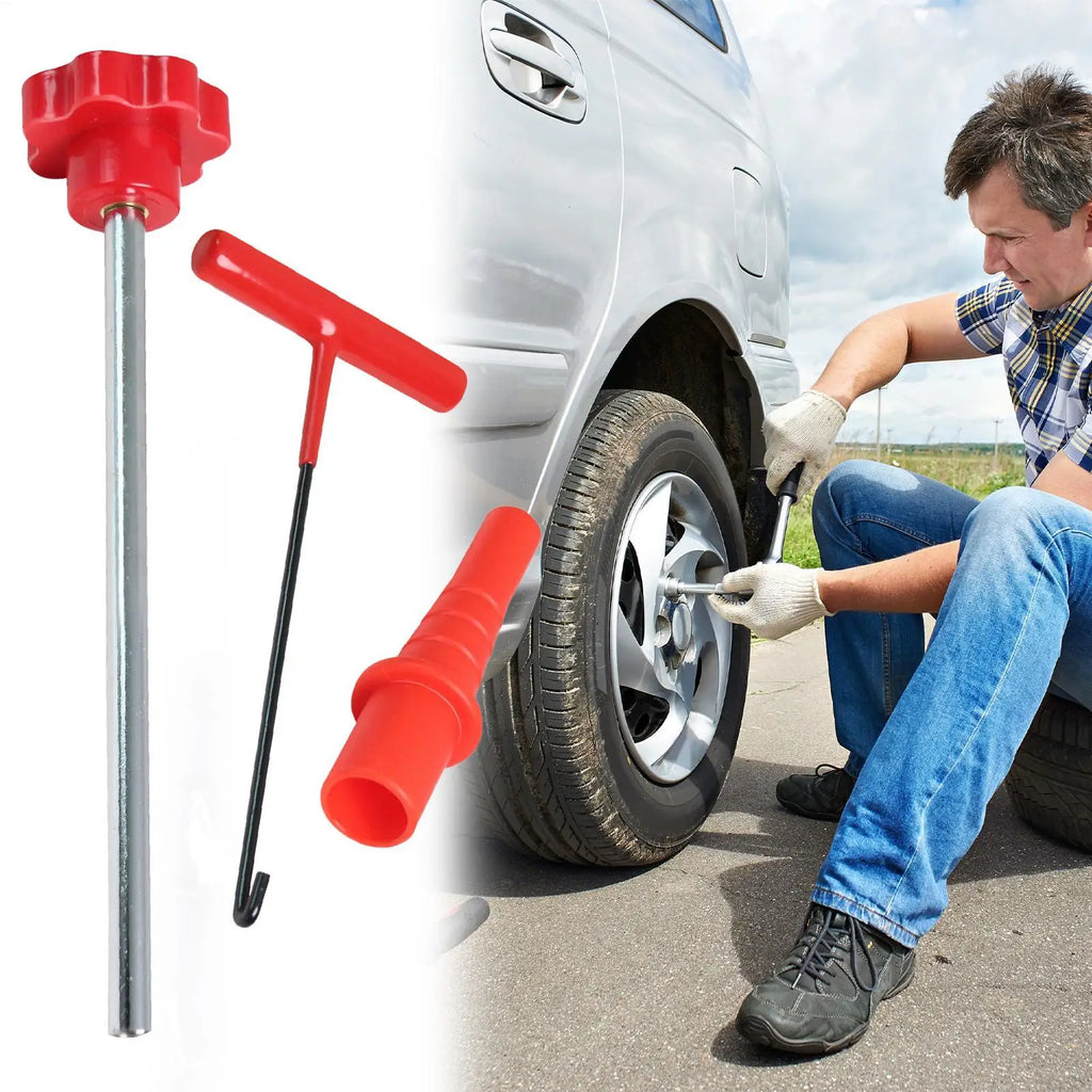 Tire Valve Stem Removal Tool Alloy Non Slip Replacement 3pieces Tire Valve Tools for Automotive Bikes Bicycles Motorcycle ATV Qme Default Title