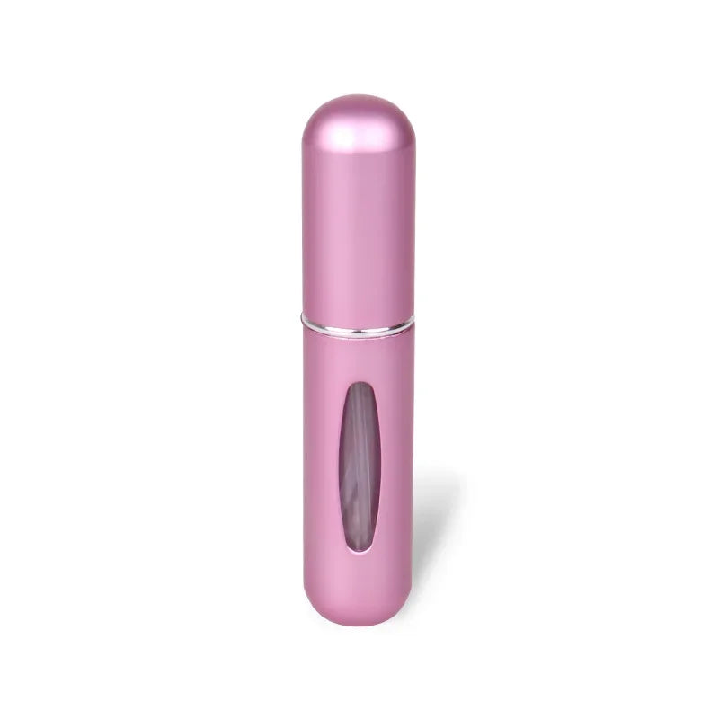 5ml Portable Perfume Travel Spray Bottle Atomizer Refillable Bottom Filled Empty Perfume Sprayer Cosmetic Containers Atomizer Qme 5ml-Matte Pink