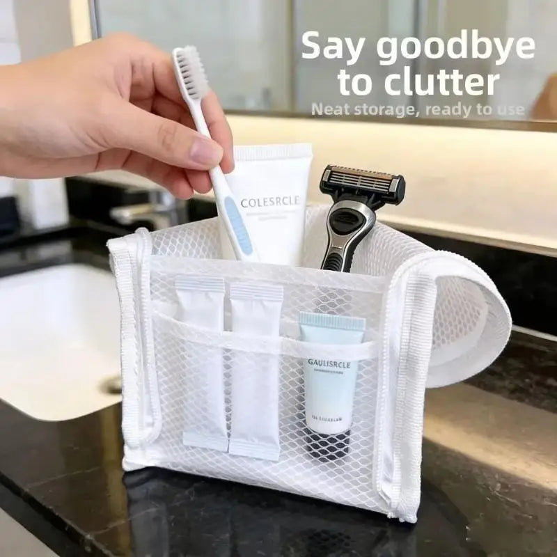 Large Capacity PVC Cosmetic Bag Waterproof Space Saving Toothbrush Qme