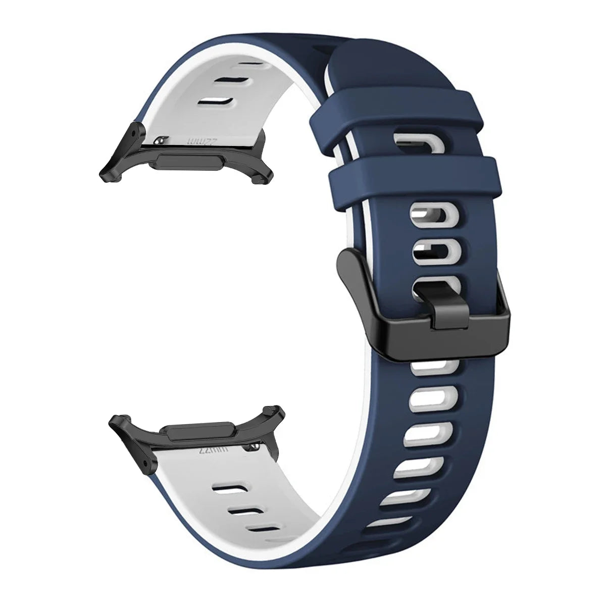 Silicone Strap for Samsung Galaxy Watch 7 Ultra 47mm No Gaps Sport Band Bracelet for Galaxy Watch Ultra 47mm Wristband Watchband Qme Blue White Galaxy Watch 7 Ultra