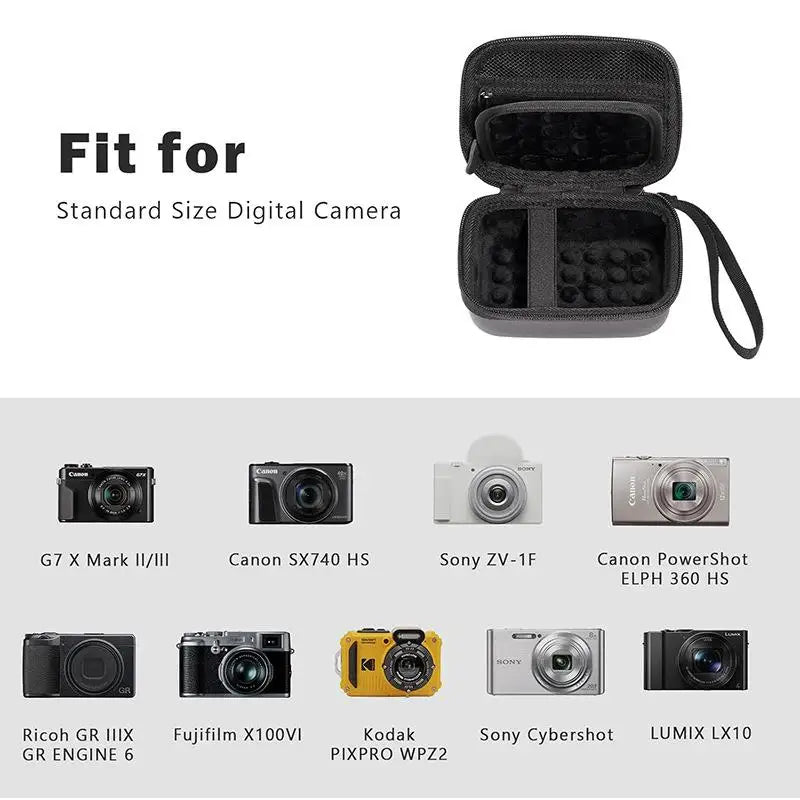 Hard Shell Digital Camera Case CCD Storage Bag Compact Lightweight Qme