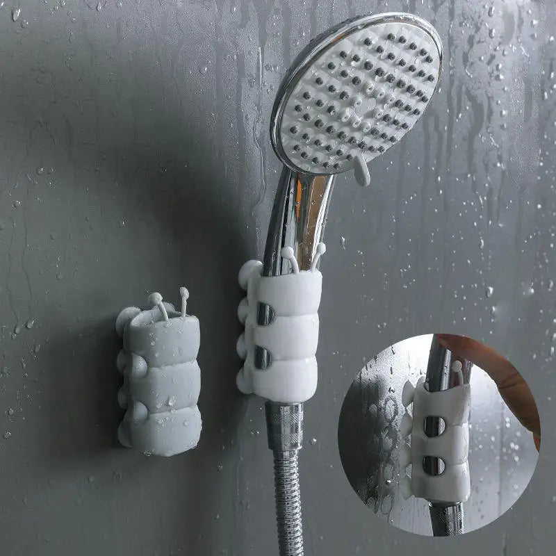 Movable Shower Head Holder Suction Cup Adjustable Reusable Silicone Qme