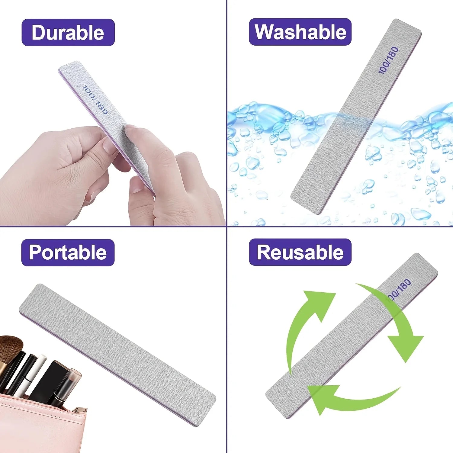 Thickened Reusable Nail File Scraper Manicure Tool | Natural Nail Shaping and Grinding Strip for Professional Pedicure Qme