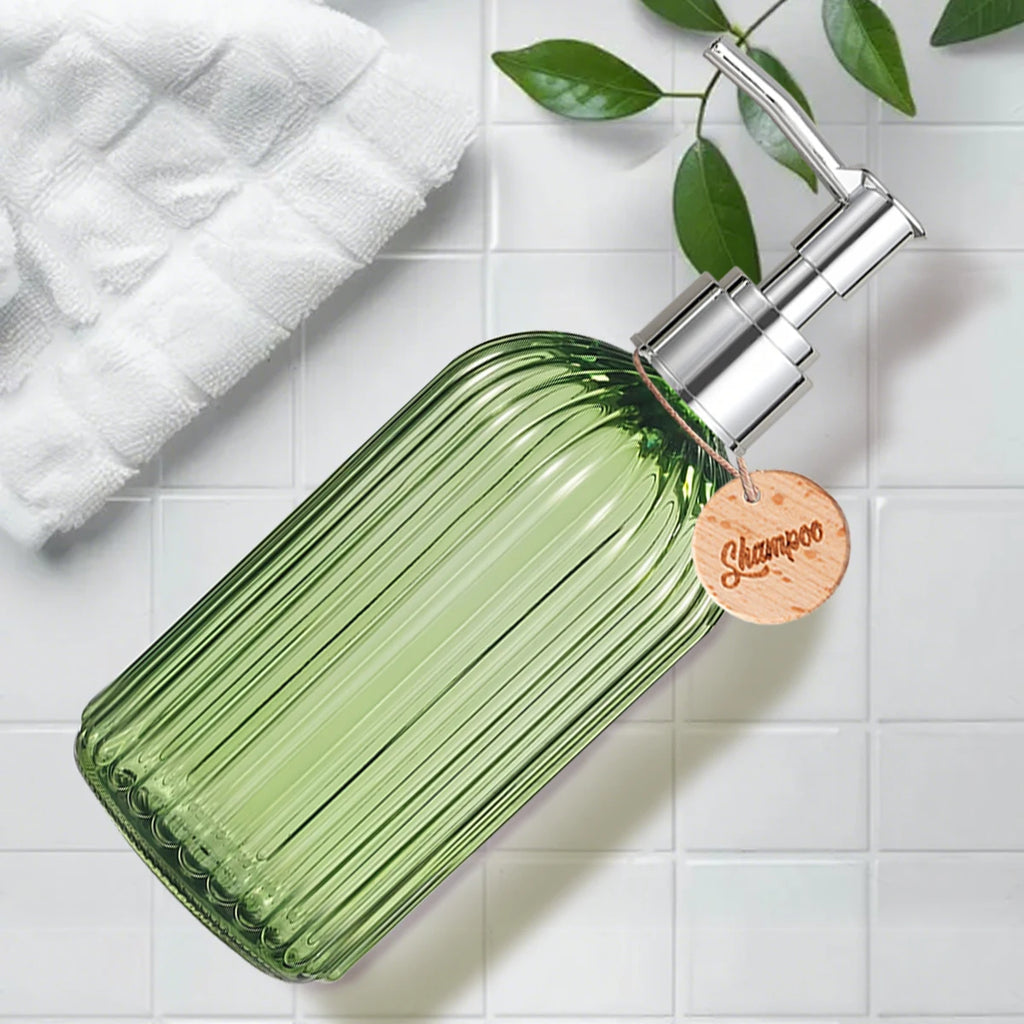 Shampoo Dispenser-Refillable Shampoo and Conditioner Bottles, Modern Shampoo Bottles for Shower Soap Empty Shampoo Bottles Qme