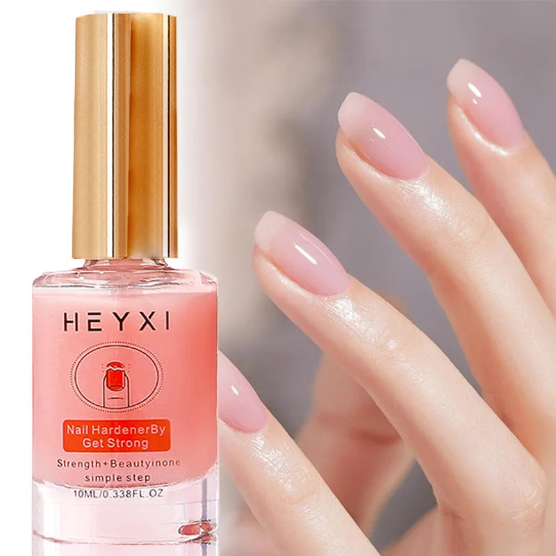 Natural Pink Nail Polish Hardener Lasting Luster Smooth Application Qme