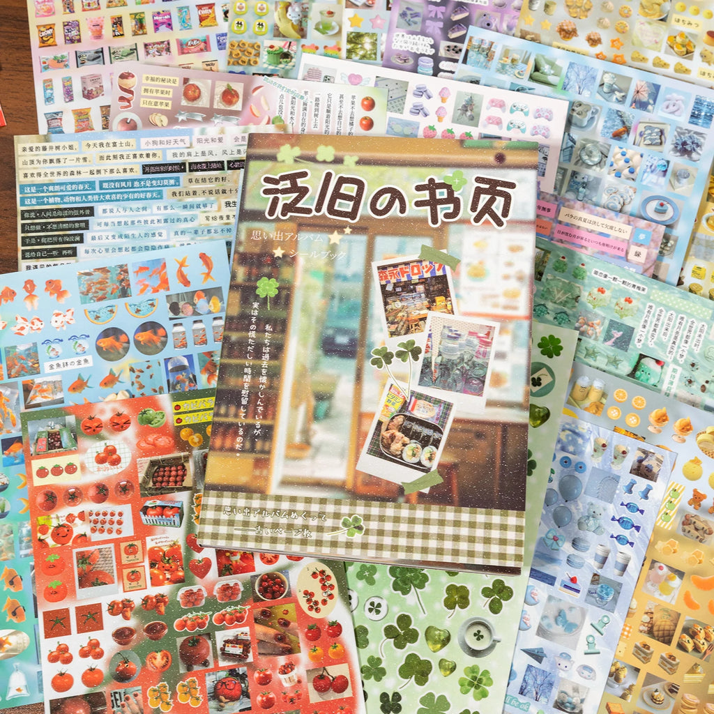 Memories Theme Die-Cut Sticker Book 29 Sheets for Scrapbooking Journal DIY,Planner Collage Diary Decoration Supplies Qme
