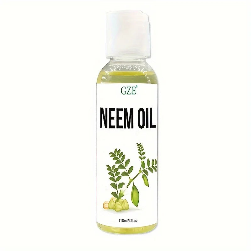 GZE Neem Oil for Skin, Hair Growth Undiluted Cold-Pressed, Uses for Hair, Skin, and Nails Qme GZE082